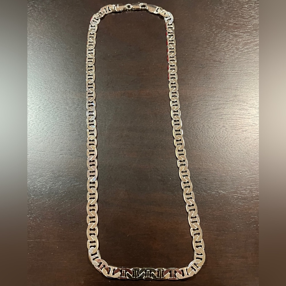 22” Men’s 14-Karat White Gold Heavy Chain